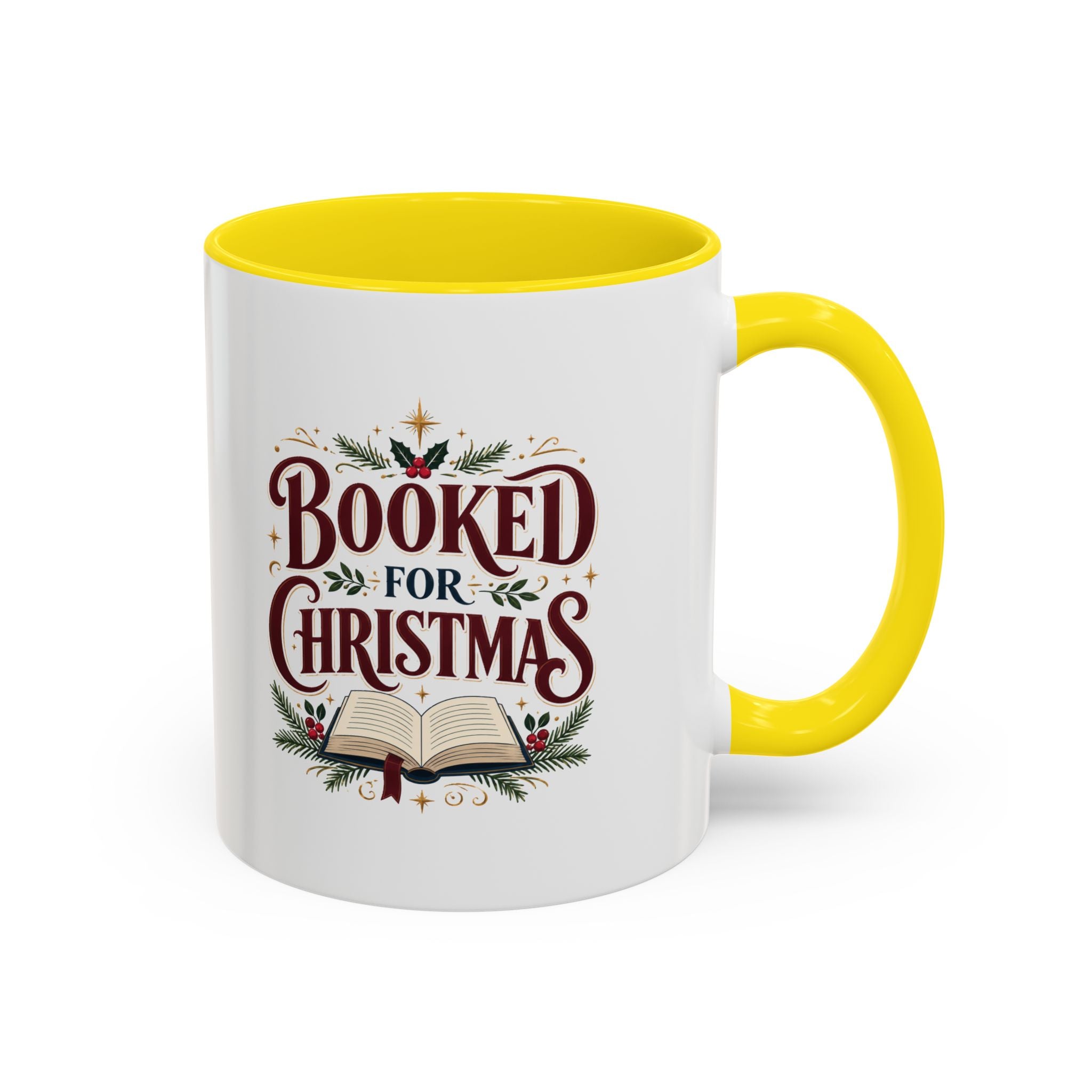 Christmas Booked for Christmas Coffee Mug — Holiday Book Lover Accent Mug