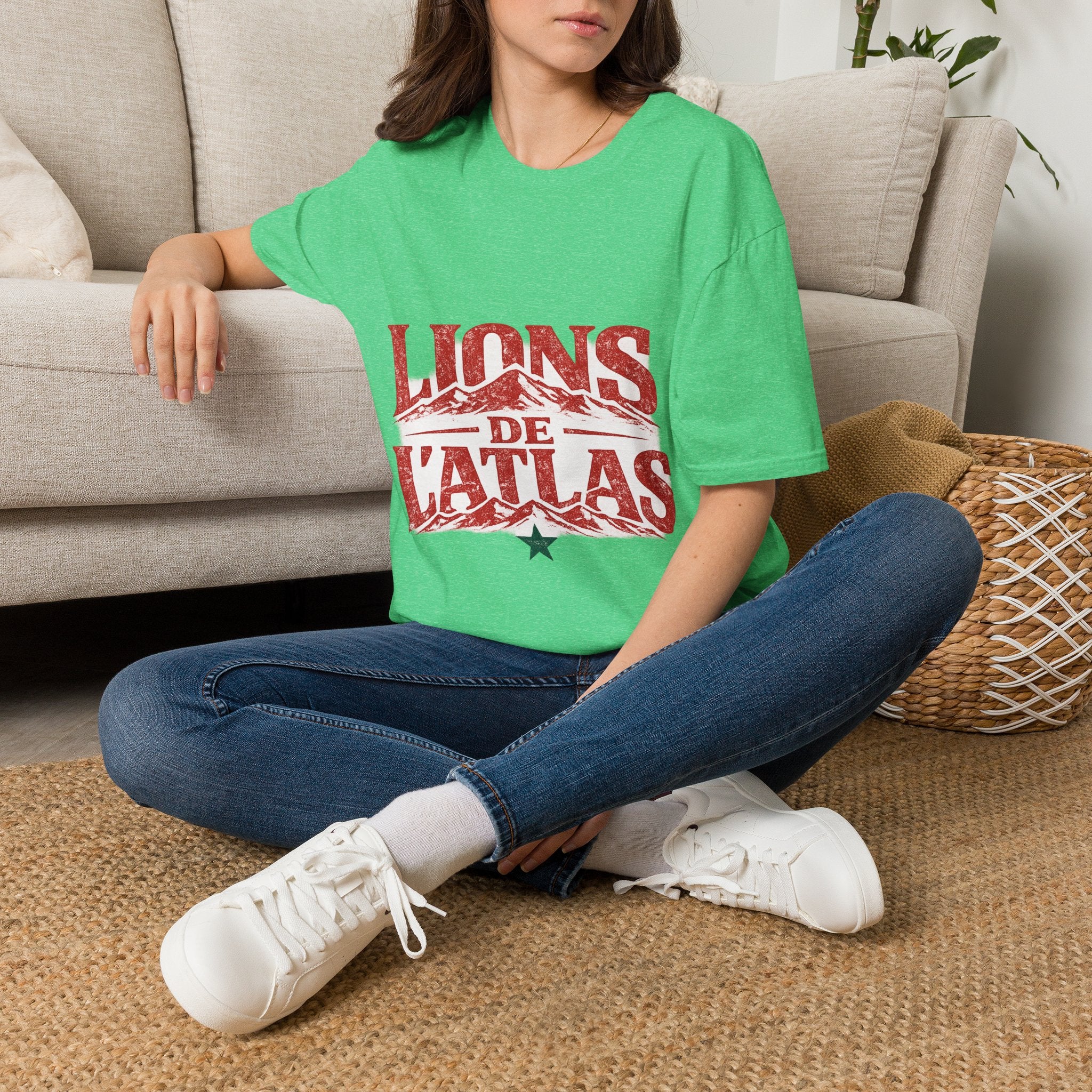 Morocco Lions de Atlas T-Shirt — Vintage Moroccan Atlas Mountain Graphic Tee