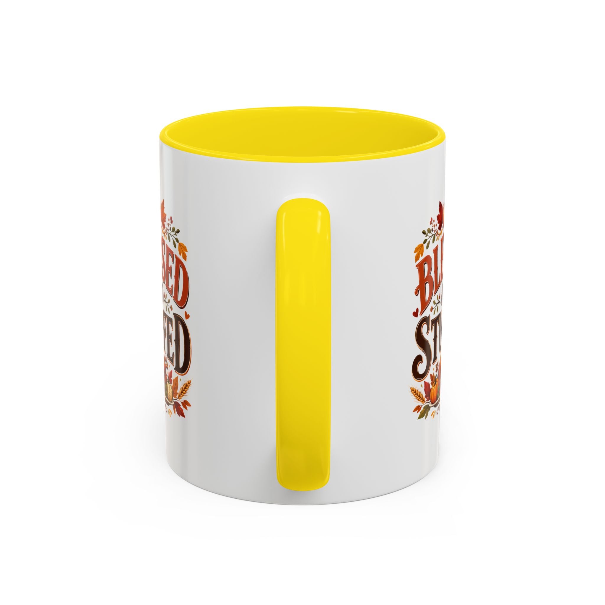Thanksgiving Mug Blessed and Stuffed Coffee Mug — Thanksgiving Fall Ceramic Accent Mug