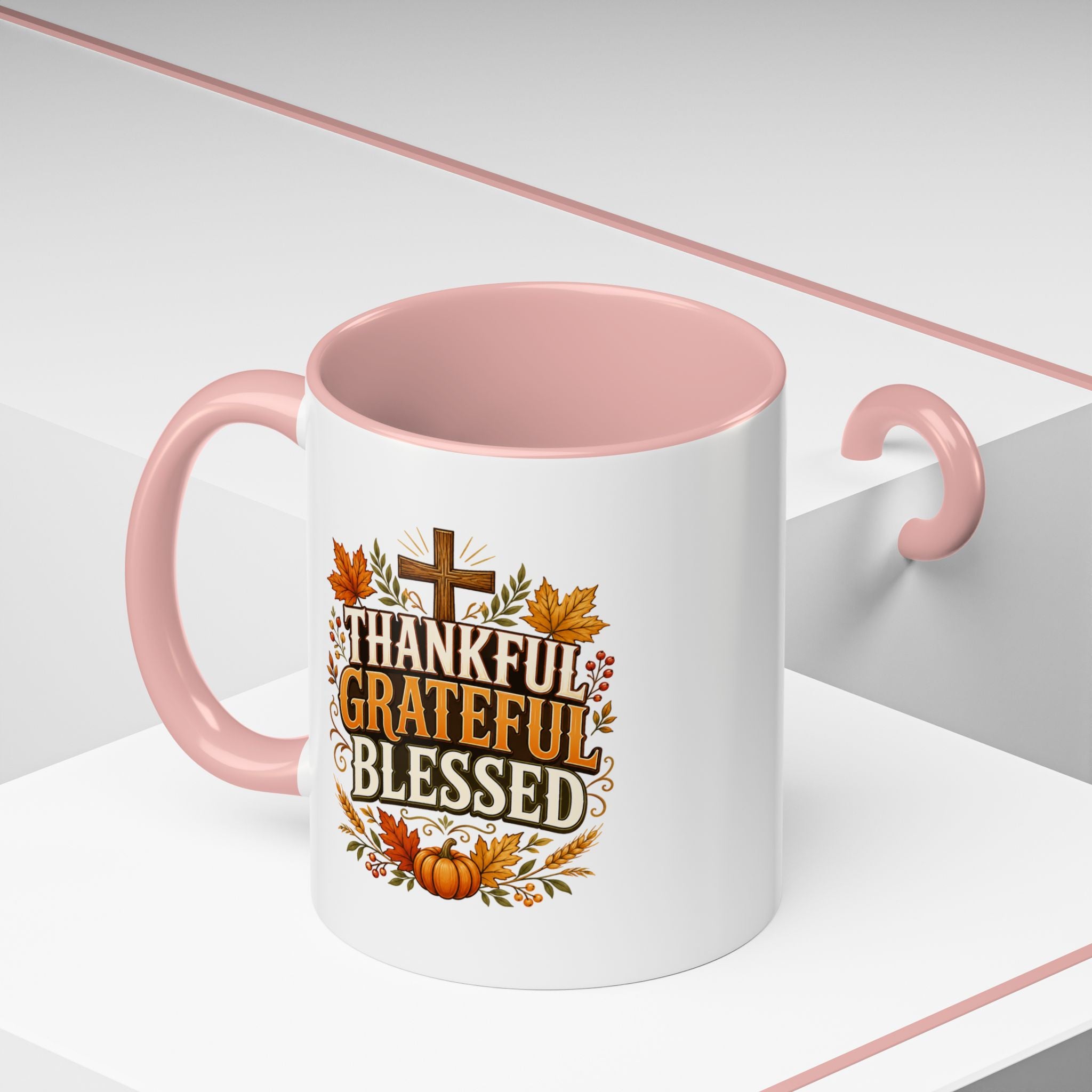 Thanksgiving Mug Thankful Grateful Blessed Coffee Mug