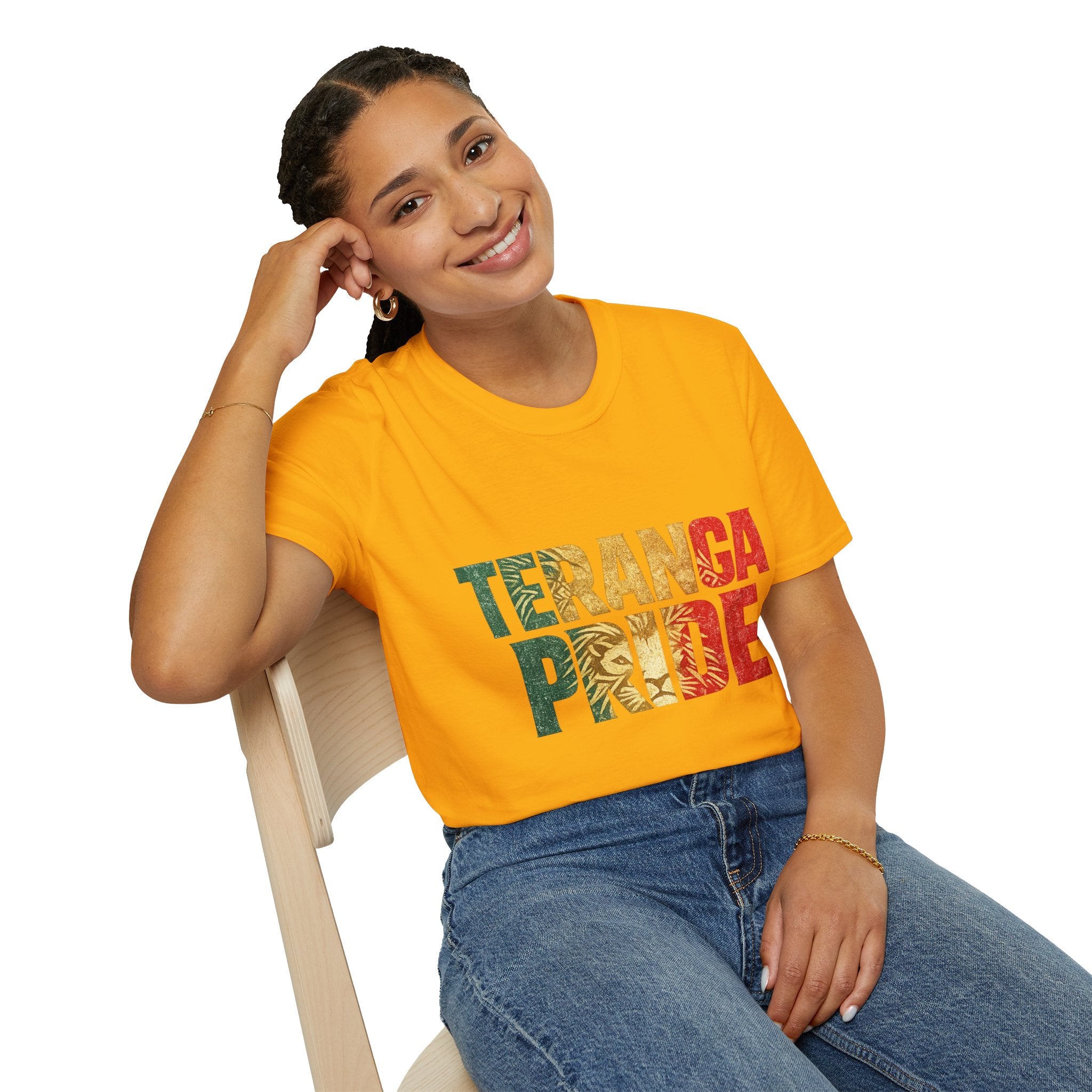Senegal Teranga Pride T-Shirt — Senegal Flag Colors & Lion Graphic