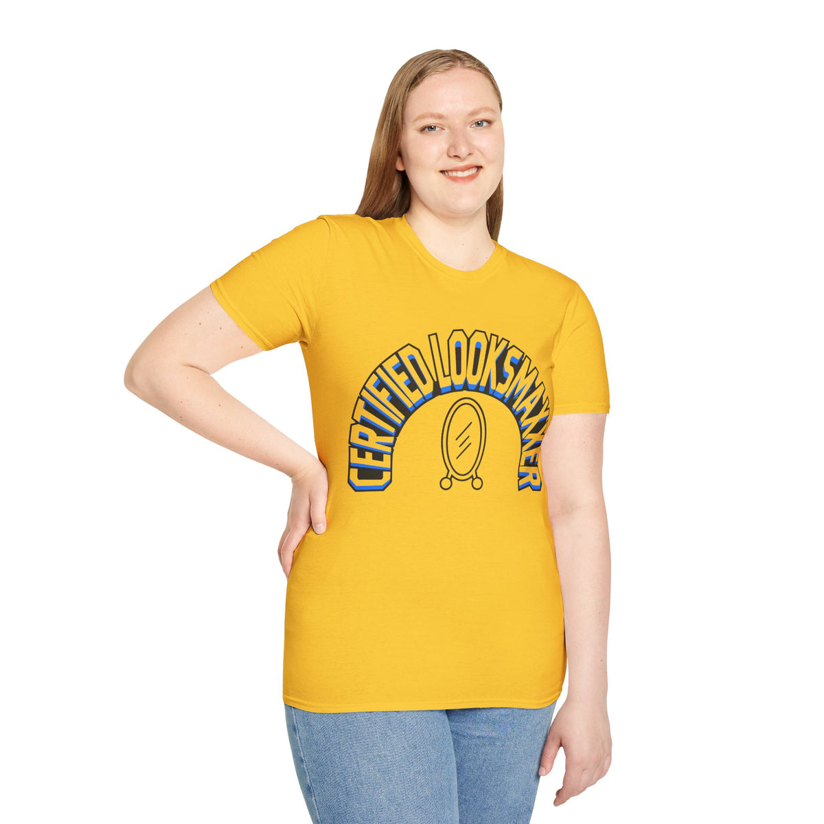 T-Shirt — "Certified Looksmaker" Graphic Tee with Hand Mirror Design - Trending Now - August 2026