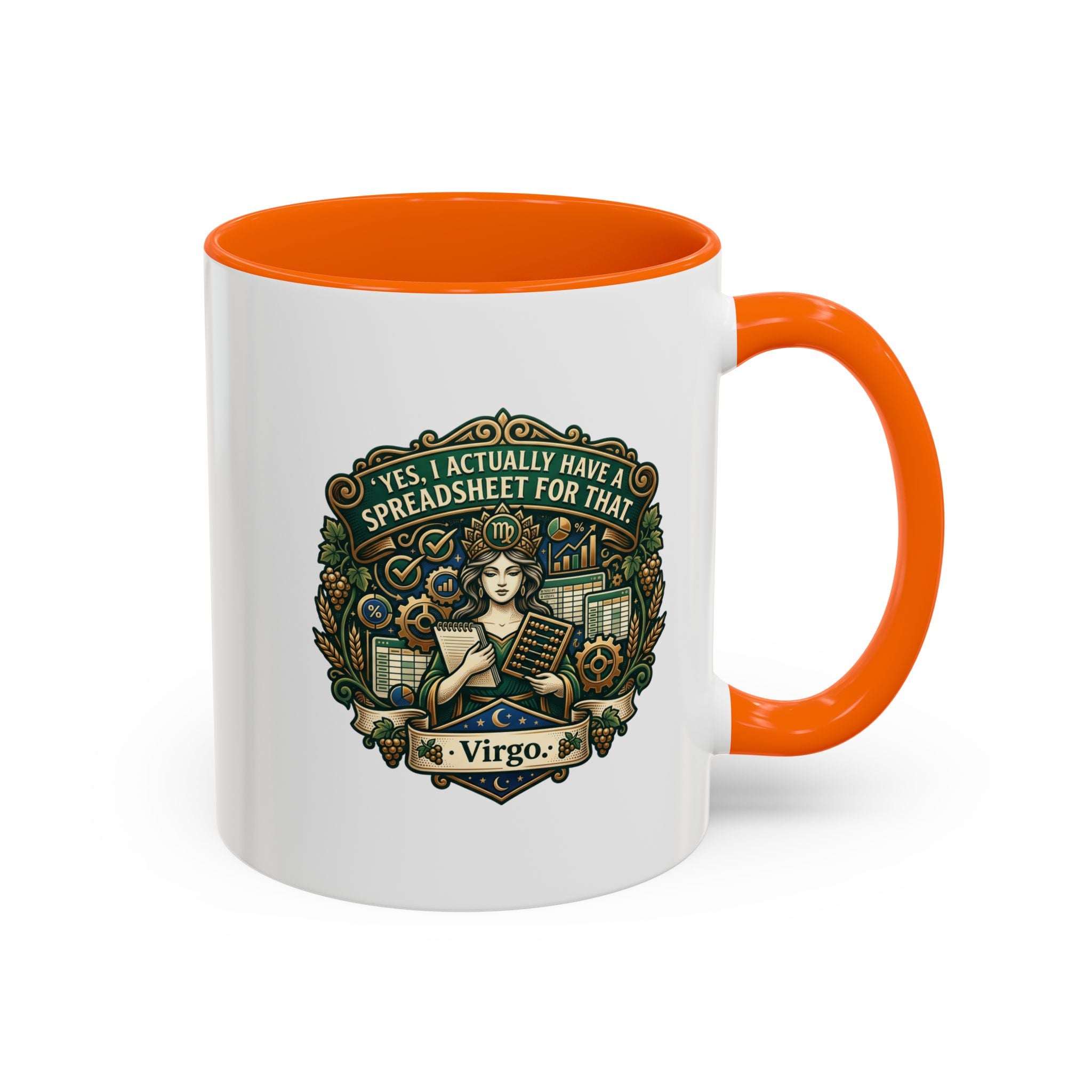 Virgo Coffee Mug - "Yes, I Actually Have a Spreadsheet for That" Accent Mug (11/15oz)