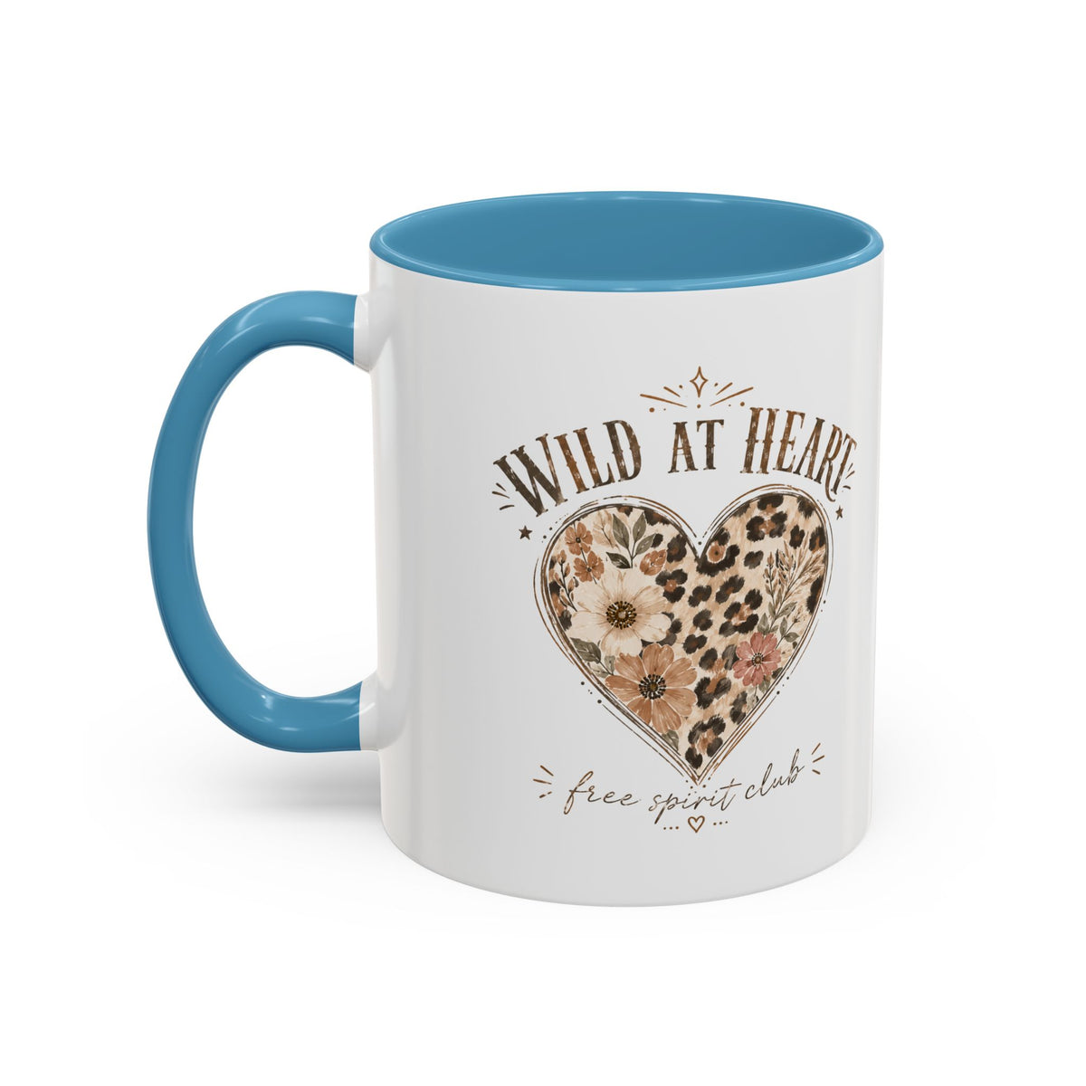 Milo Bailey Dog Dad Mom Wild at Heart Leopard Heart Accent Coffee Mug – Floral Boho