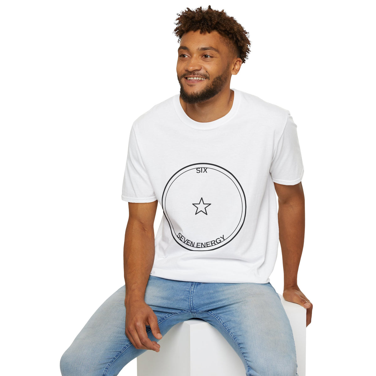 T-Shirt — Minimal 'Six Seven Energy' Star Circle Graphic - Trending Now - August 2026
