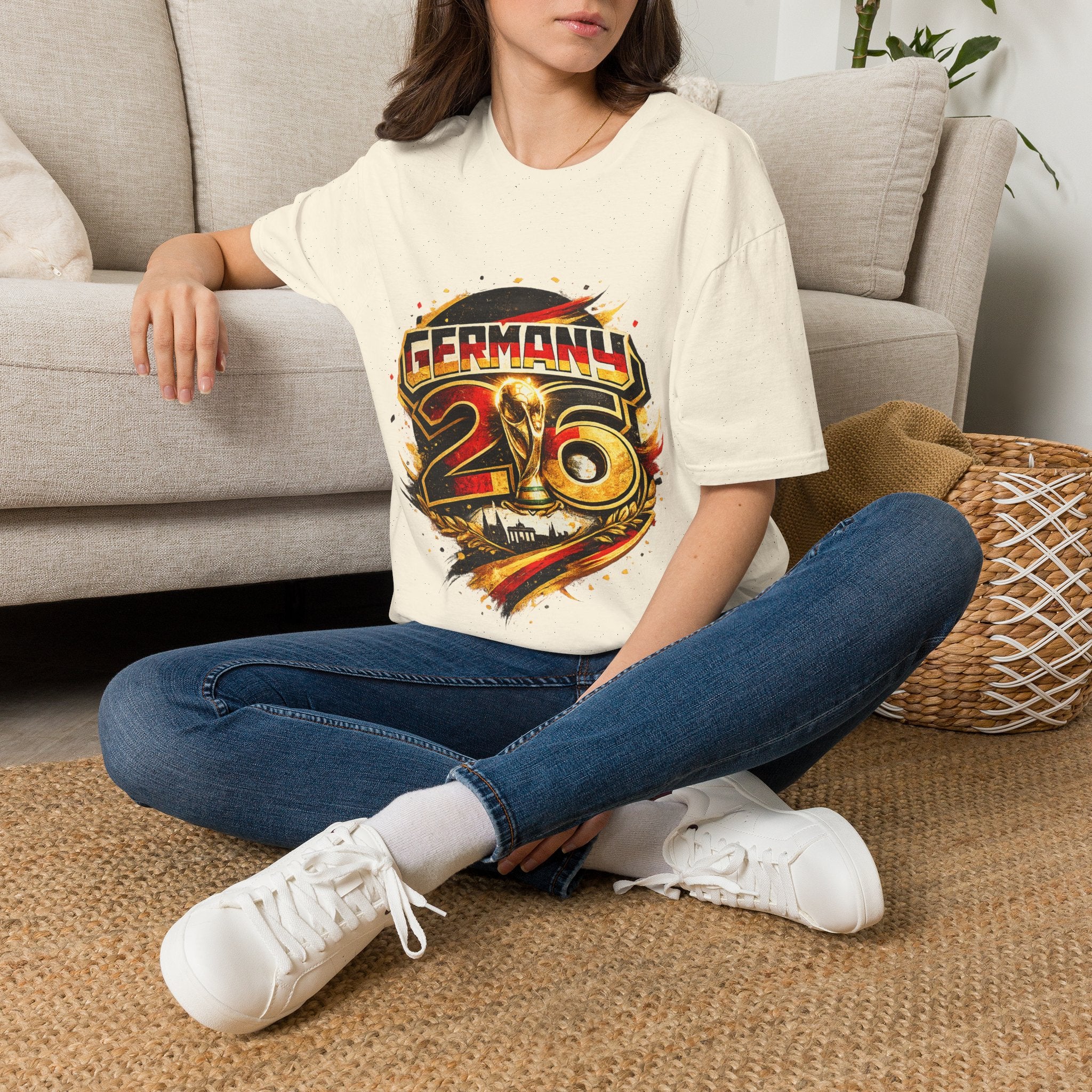 Germany 26 Skull Graphic T‑Shirt — Retro Soccer Fan Tee