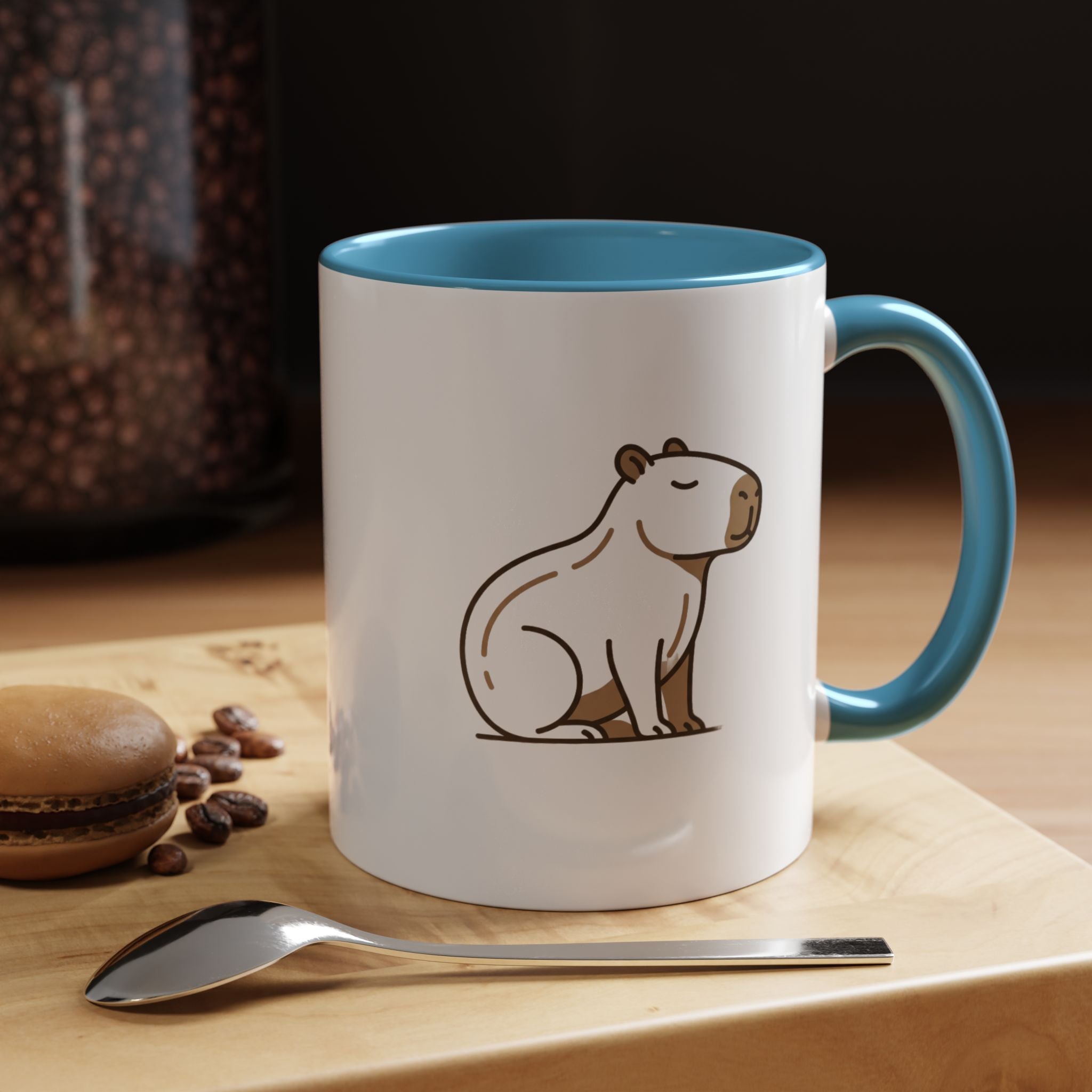 Funny Capybara Coffee Mug — Cute Relaxed Capybara Accent Mug