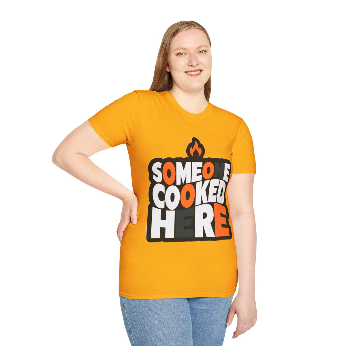 T-Shirt — "Someone Cooked Here" Funny Cooking Graphic Tee - Trending Now - August 2026