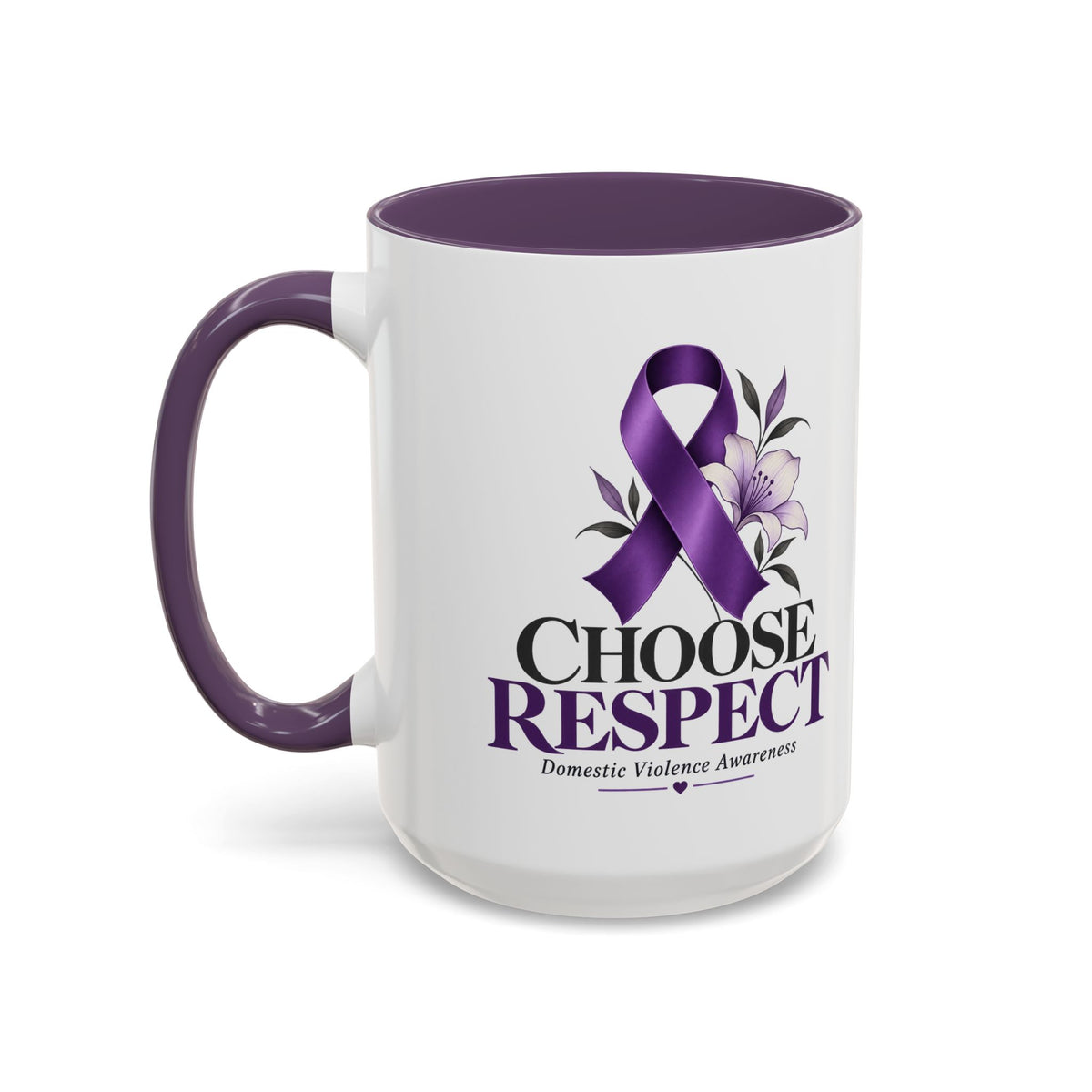 Choose Respect - Domestic Violence Awareness Coffee Mug (Accent, 11/15oz)