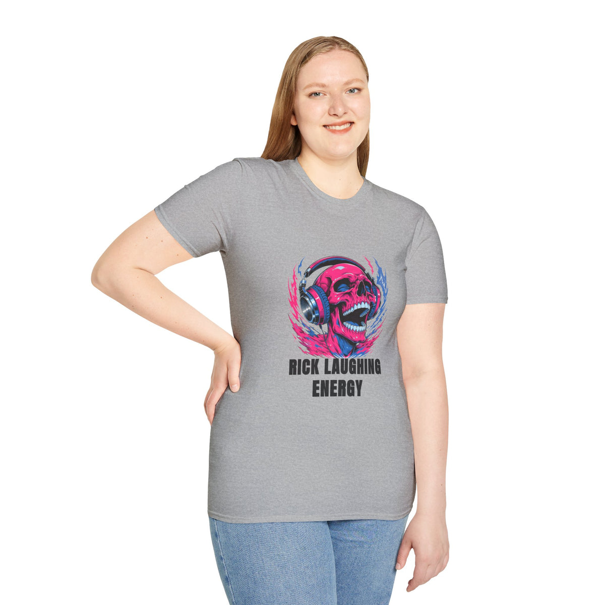 Skull Headphones T-Shirt — "Rich Laughing Energy" Graphic Tee - Trending Now - August 2026