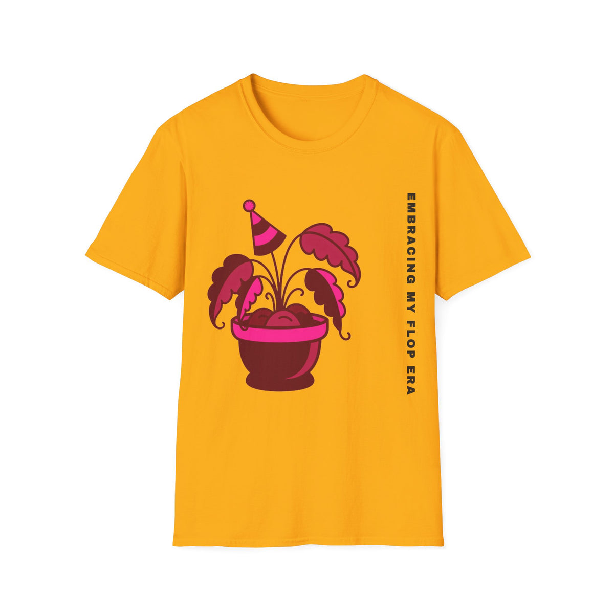 Plant Party T-Shirt — "Embracing" Pink Potted Plant Graphic - Trending Now - September 2026