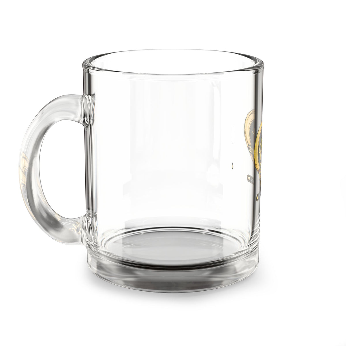 Childhood Cancer Awareness Glass Mug — "In This Family No One Fights Alone" 10oz