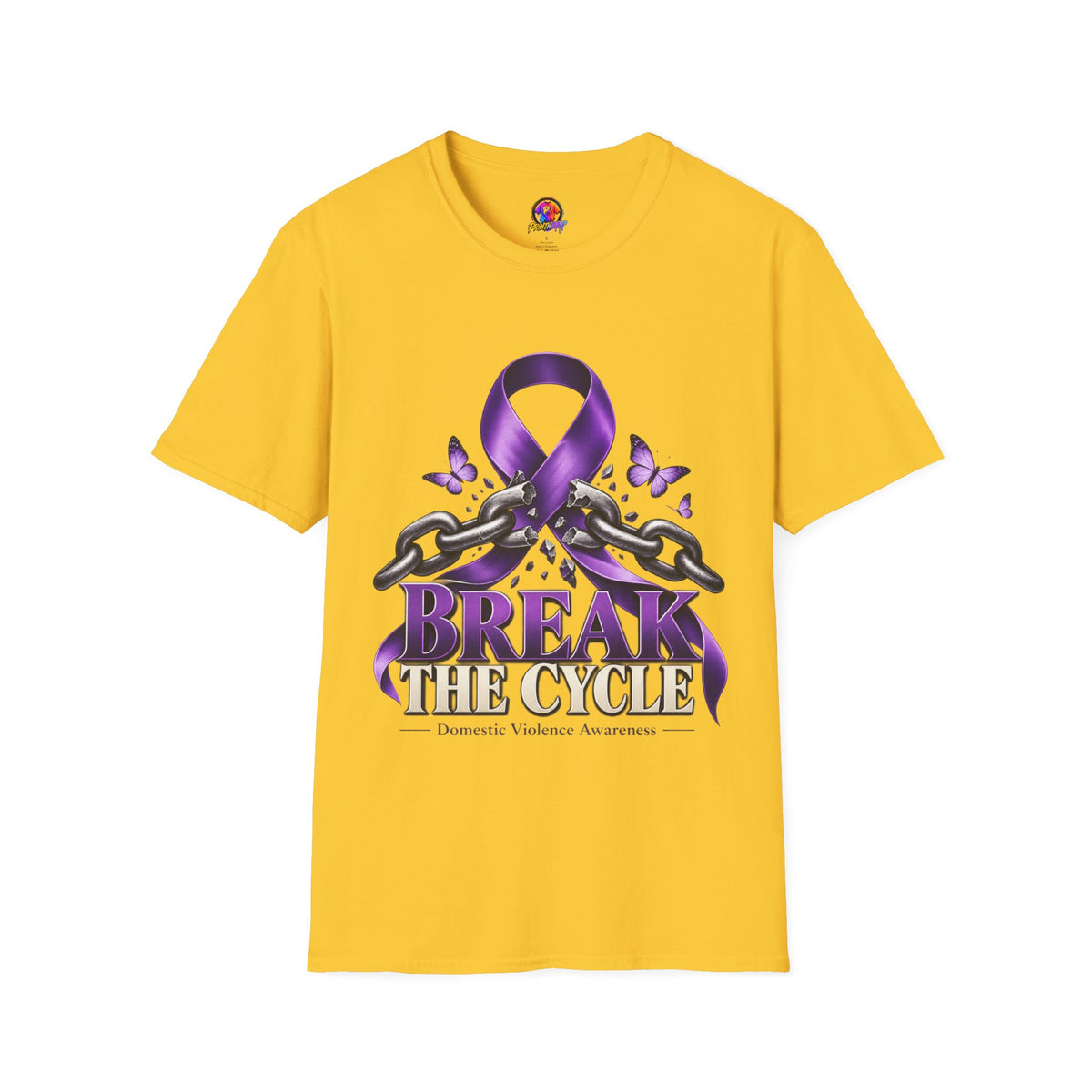 Break The Cycle Purple Ribbon T-Shirt — Domestic Violence Awareness Tee