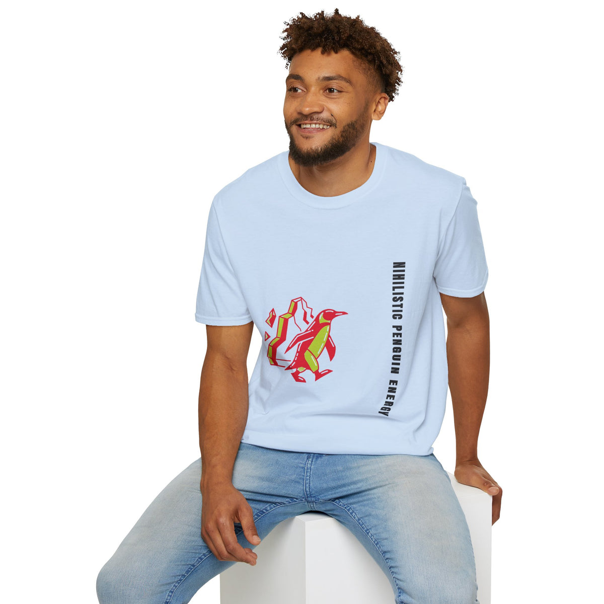 Penguin Mountains T-Shirt — Stylized Colorblock Penguin Graphic Tee - Trending Now - September 2026