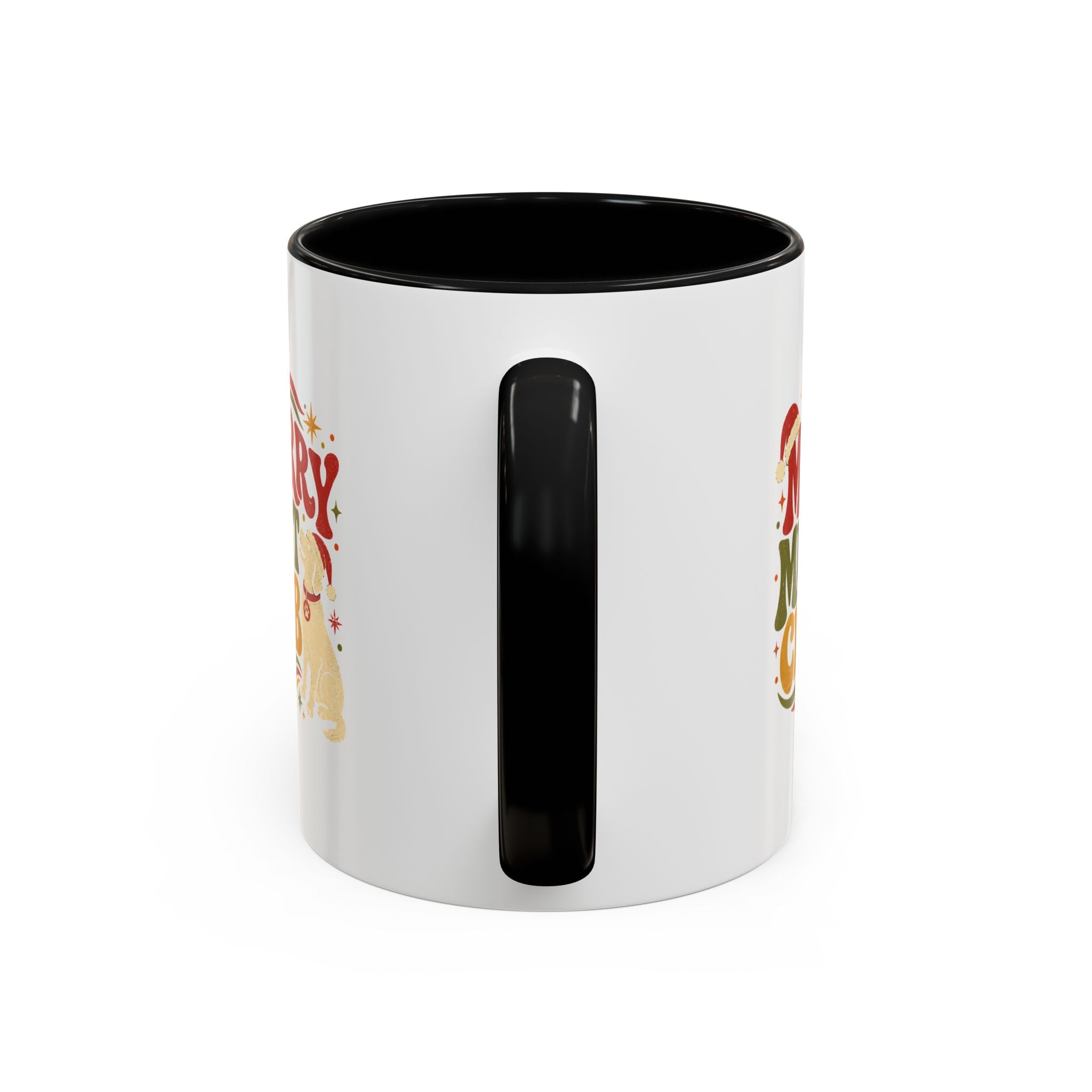 Modern Day Christmas Merry Mutt Club Accent Coffee Mug — Festive Dog Lover Holiday Gift