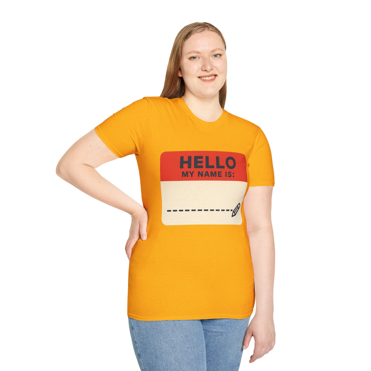 Hello My Name Is Name Tag T-Shirt — Funny Novelty Graphic Tee - Trending Now - August 2026