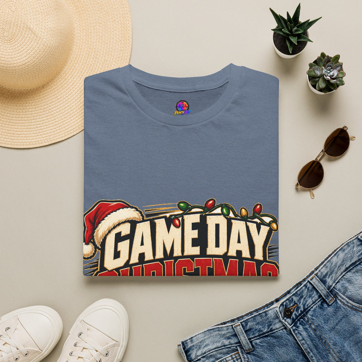 Game Day Christmas T-Shirt — Football Holiday Mode Tee