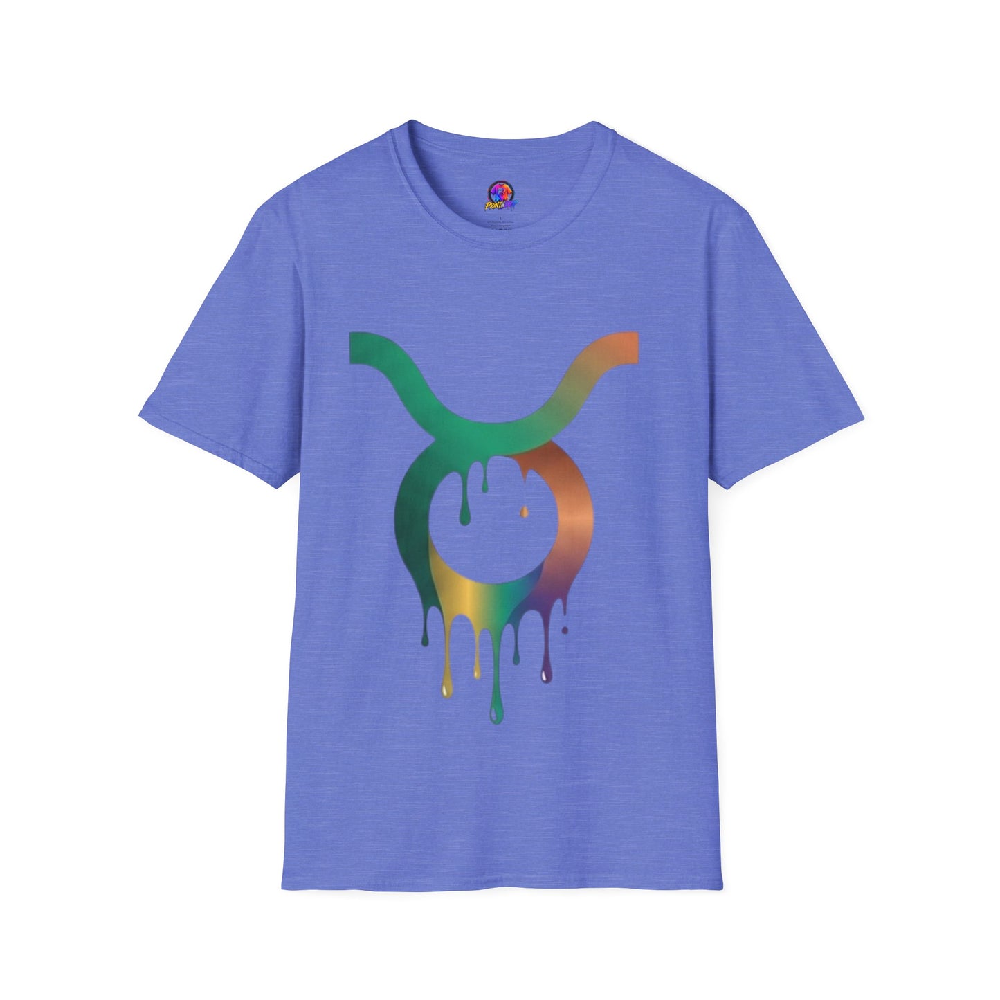 Taurus Drip Graphic Tee — Rainbow Zodiac Bull Shirt