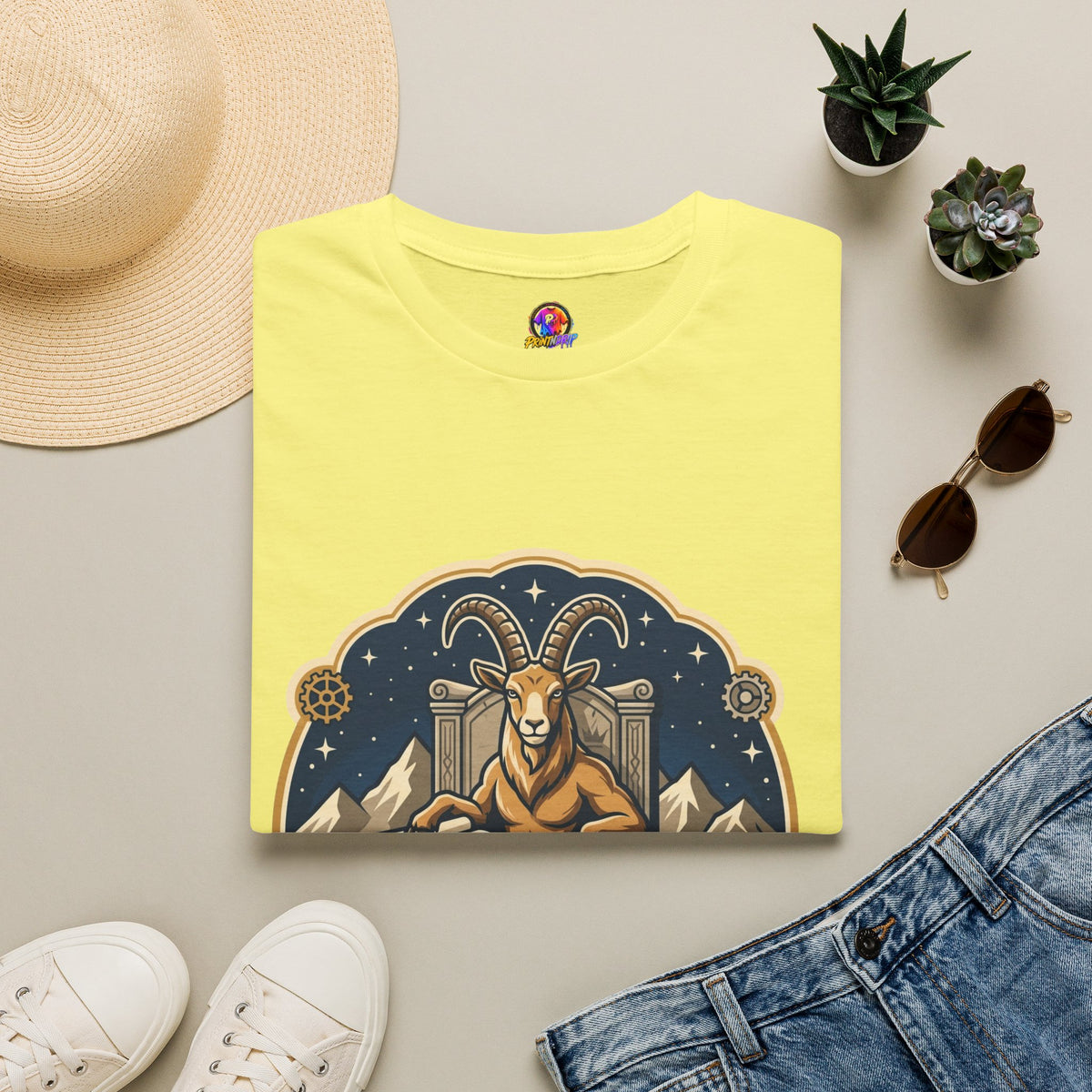 Capricorn Zodiac T-Shirt — "Building an Empire" Goat Horoscope Tee