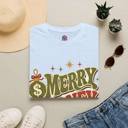 Merry Money Mood T‑Shirt — Retro Holiday Graphic Tee