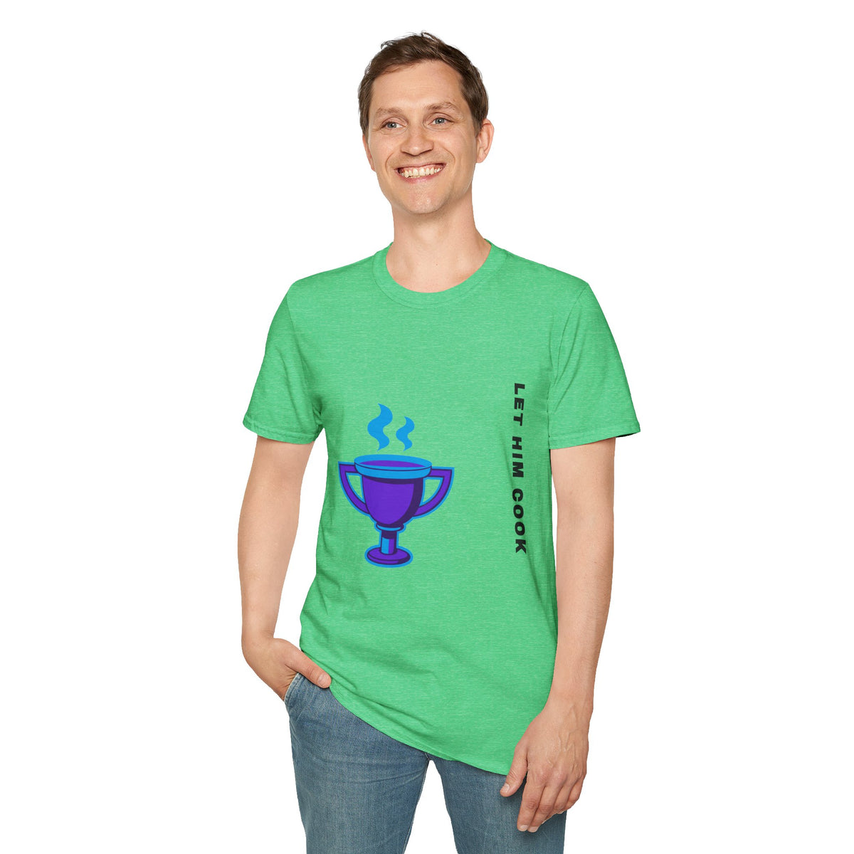 Trophy Mug T‑Shirt — "Let Him Cook" Funny Chef Pride Tee - Trending Now - September 2026