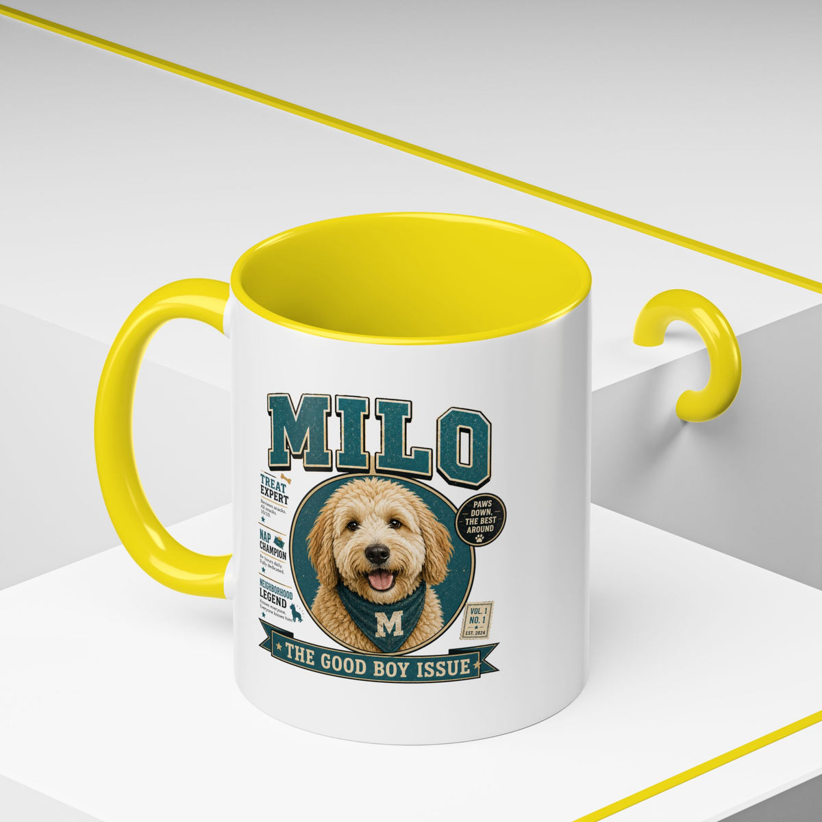 Milo Bailey Dog Dad Mom Milo Dog Coffee Mug — 'The Good Boy Issue' Accent