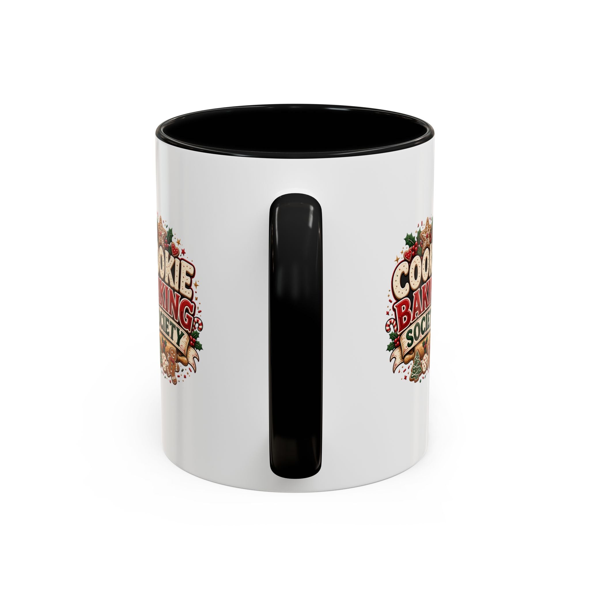 Cookie Baking Society Accent Coffee Mug — Holiday Baking Ceramic Mug