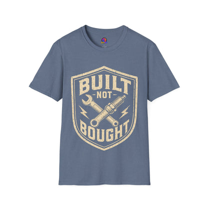 Built Not Bought T-Shirt — Vintage Mechanic Auto Repair Tee