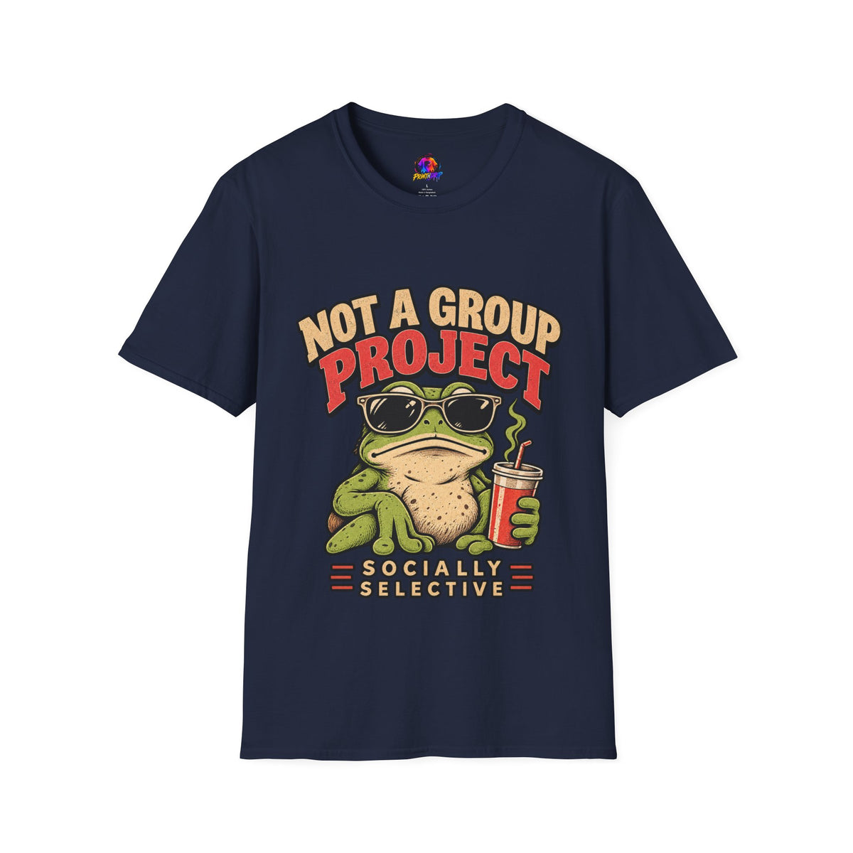 Not a Group Project Frog T-Shirt — "Socially Selective" Funny Introvert Tee
