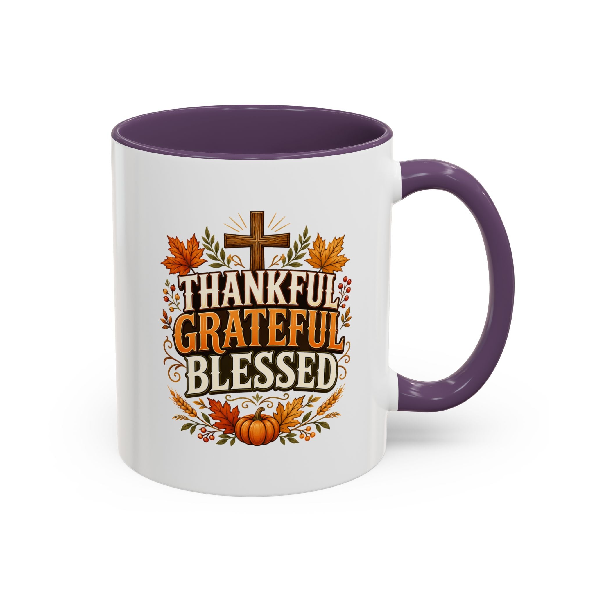 Thanksgiving Mug Thankful Grateful Blessed Coffee Mug