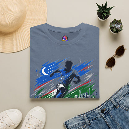 Silk Road Strike Soccer T-Shirt — Uzbekistan Football Graphic Tee