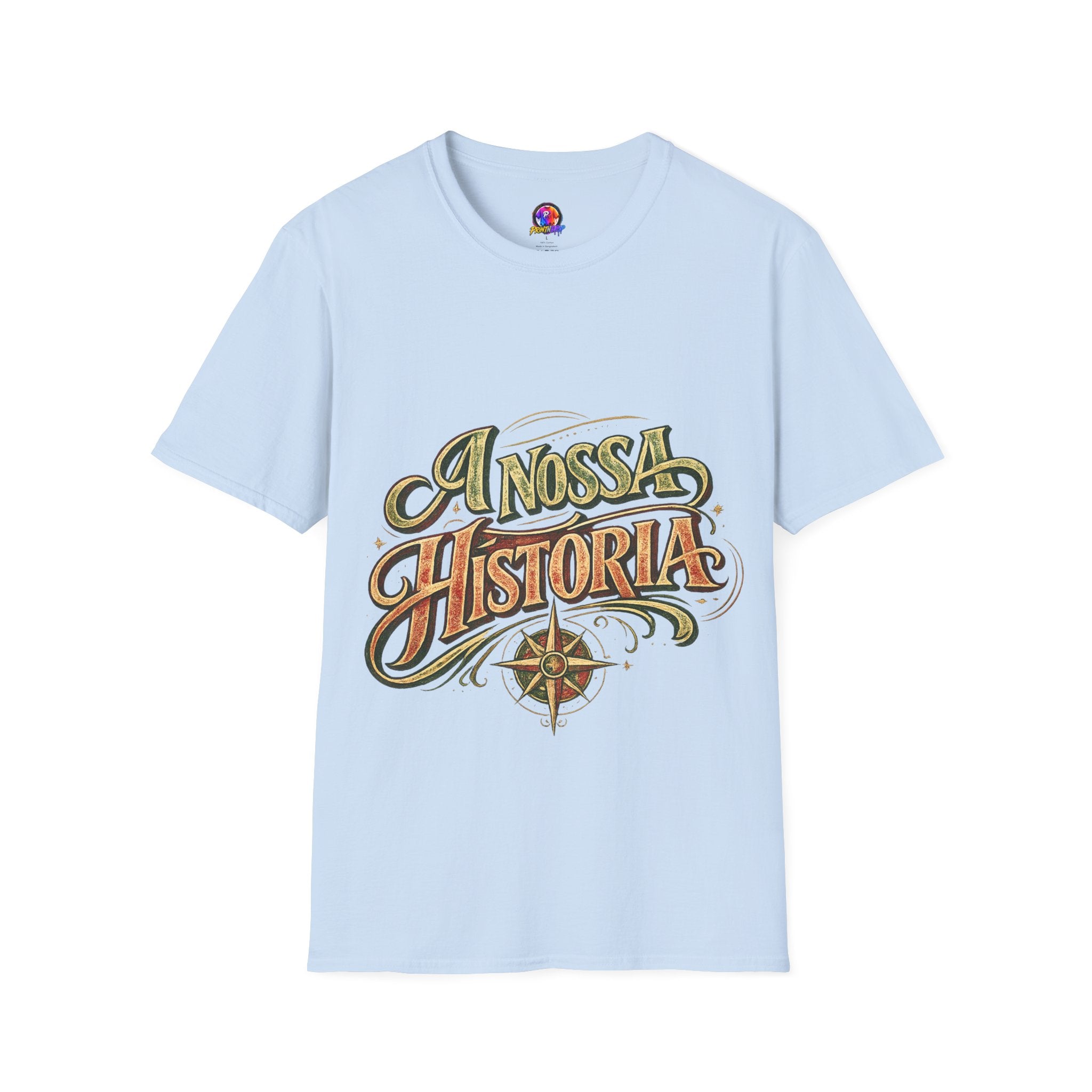 Portugal T-Shirt — "A Nossa História" Vintage Compass Graphic Tee