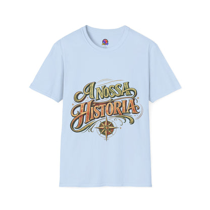 Portugal T-Shirt — "A Nossa História" Vintage Compass Graphic Tee