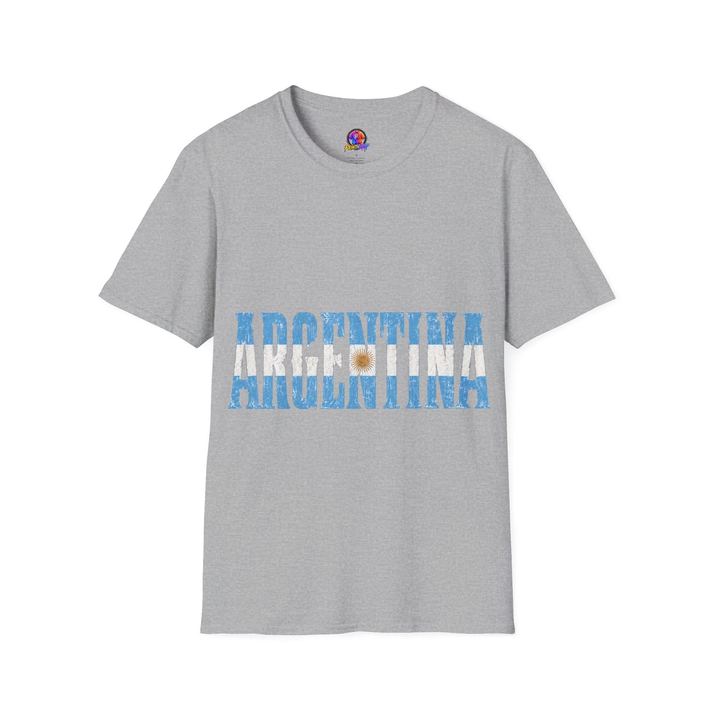 Argentina Beach Vibes T-Shirt — Distressed Blue "ARGENTINA" Graphic