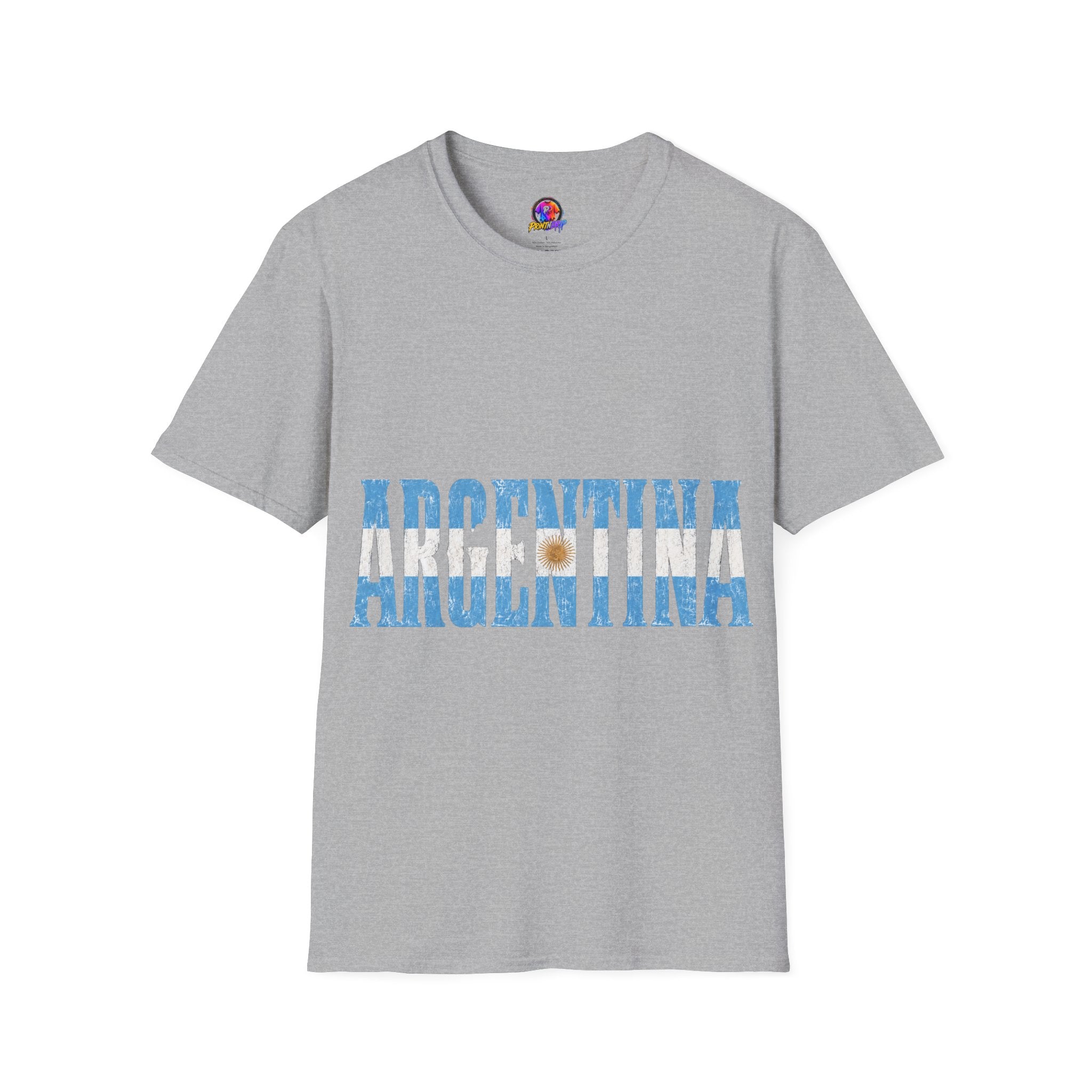Argentina Beach Vibes T-Shirt — Distressed Blue "ARGENTINA" Graphic