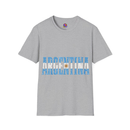 Argentina Beach Vibes T-Shirt — Distressed Blue "ARGENTINA" Graphic