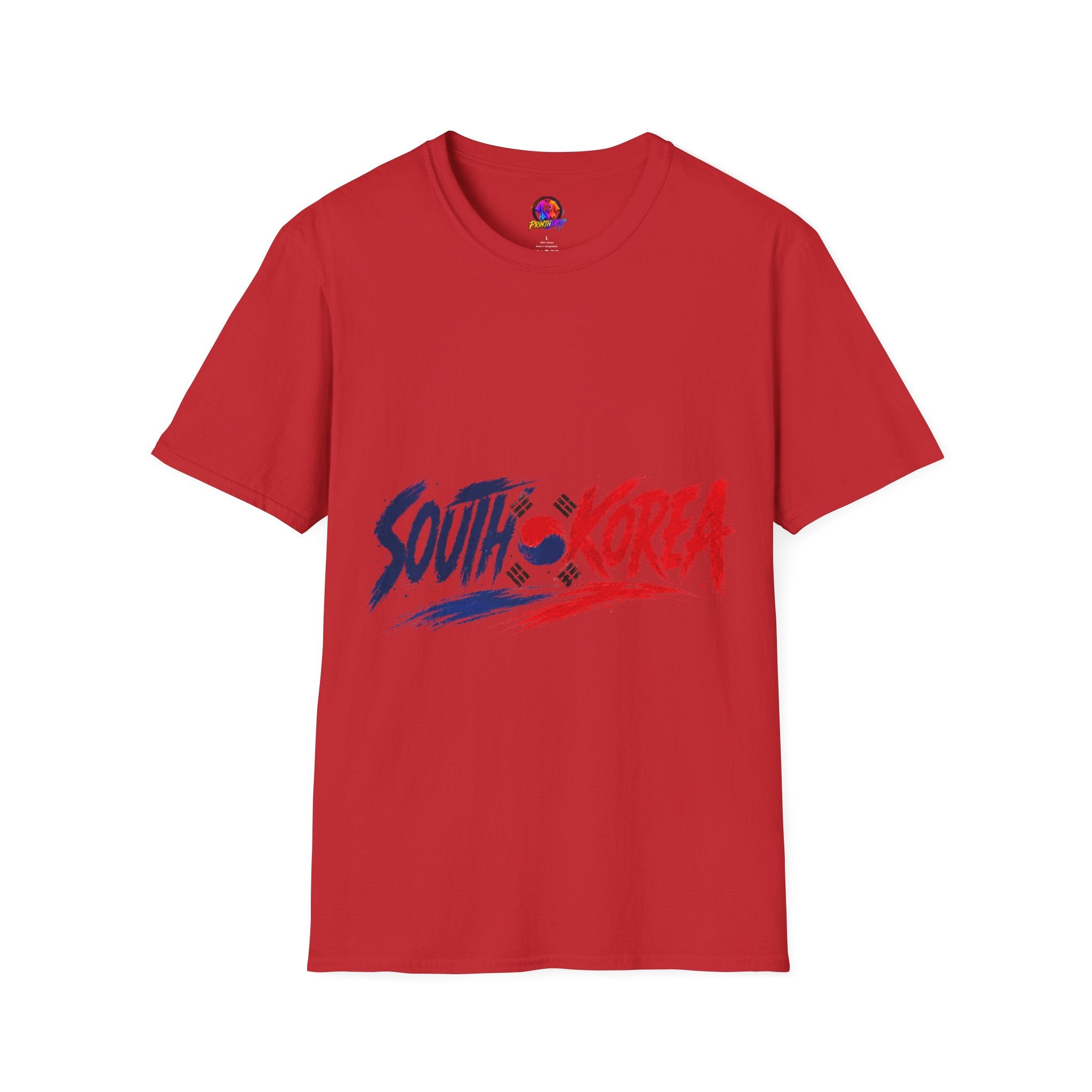 South Korea Flag Brushstroke T-Shirt — Patriotic Korean Travel Tee