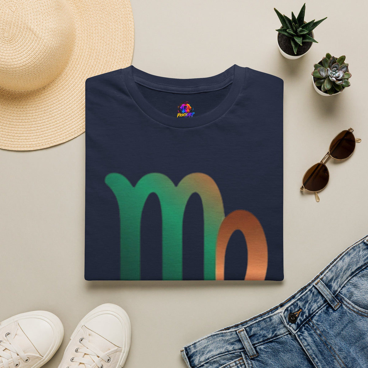 Virgo Zodiac Drip T-Shirt — Colorful Virgo Sign Astrology Tee
