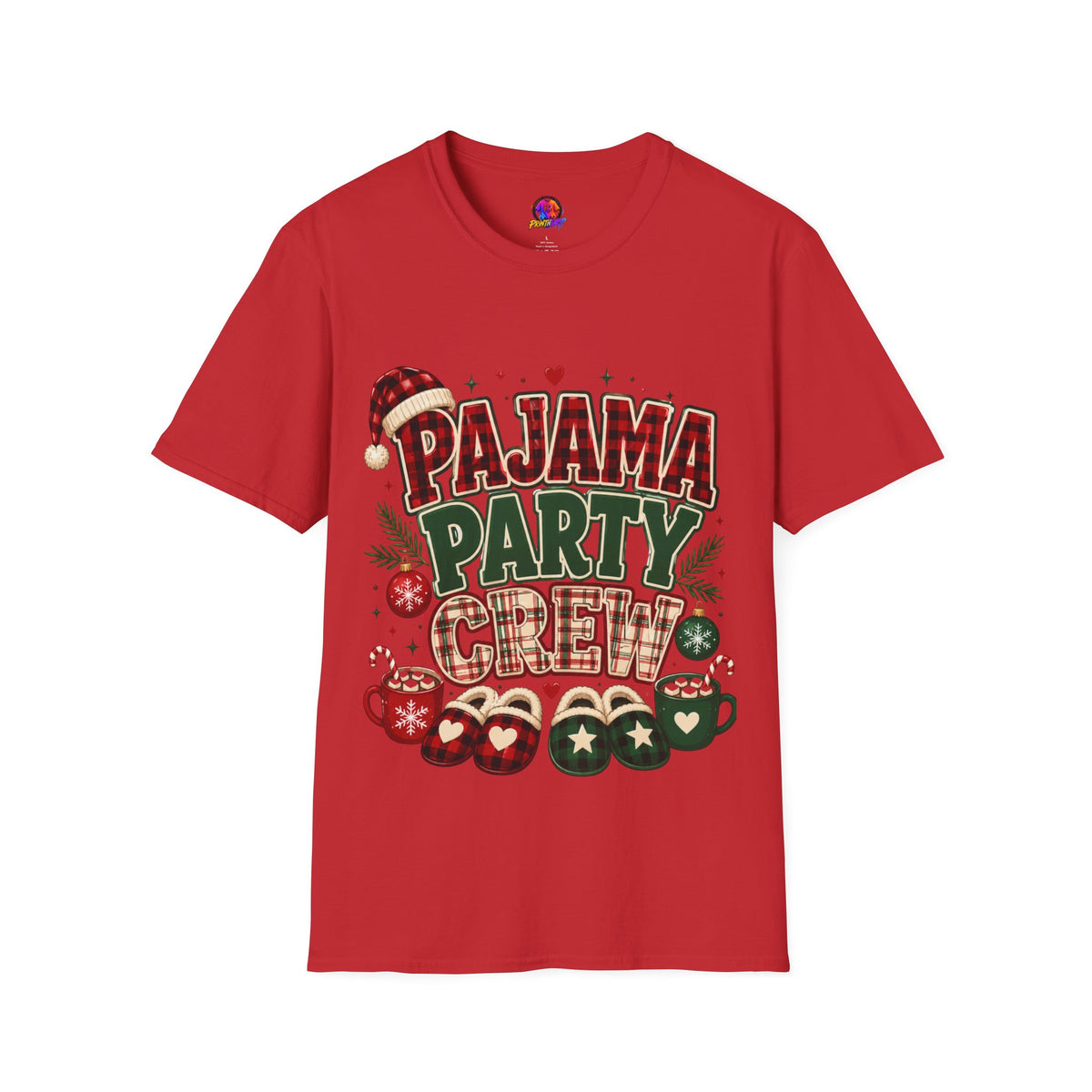 Pajama Party Crew T‑Shirt — Festive Christmas Lounge Tee