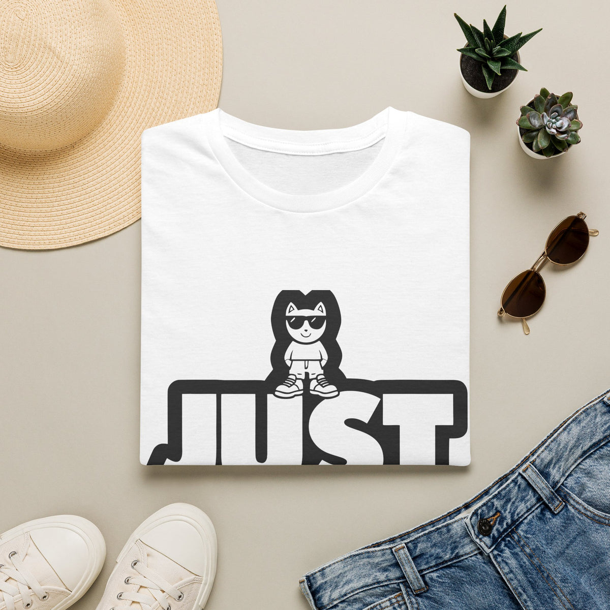 Just A Chill Guy Minimalist High Contrast T-Shirt - Viral Meme Stacked Graphic Tee - Trending Now - September 2026