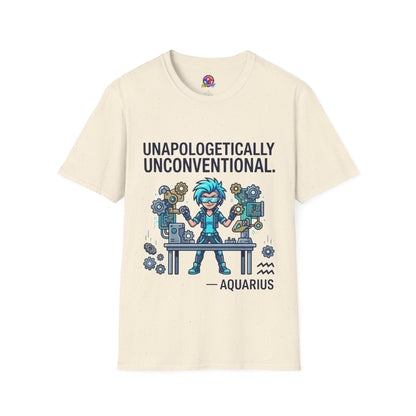 Unapologetically Unconventional T-Shirt — Quirky Steampunk Inventor Graphic Tee