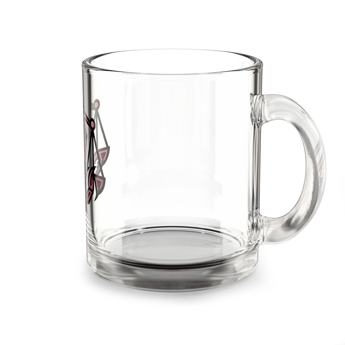 Scorpio  Zodiac Glass Mug — Pink Geometric Scales 10oz