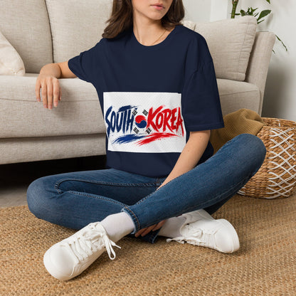 South Korea Flag Brushstroke T-Shirt — Patriotic Korean Travel Tee