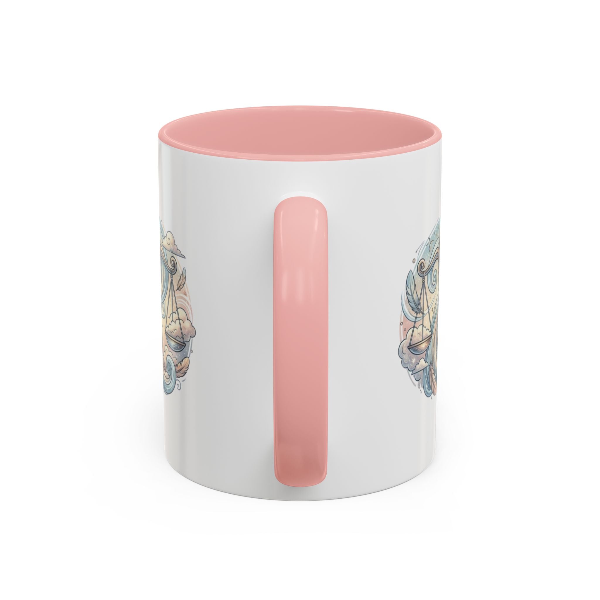 Libra Zodiac Coffee Mug — Balance Scales Astrological Accent Mug