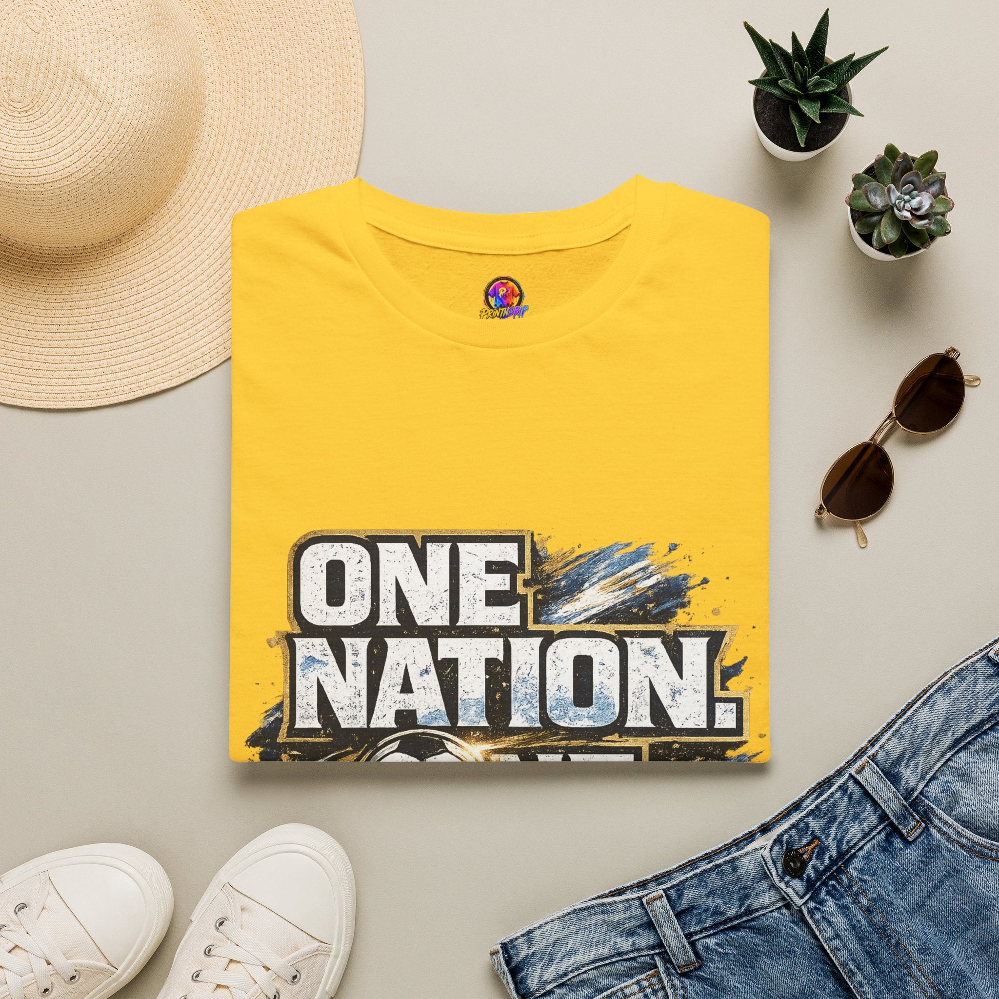 One Nation One Team Soccer T-Shirt — Supportive Fan Tee
