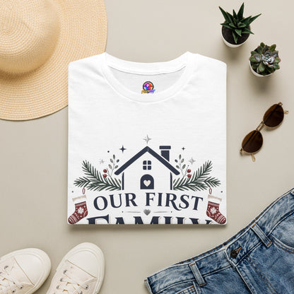 T-Shirt — Our First Family Christmas Personalized Tee
