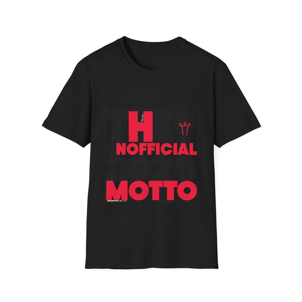 "The Unofficial 2026 Motto" Lightbulb Tee | Red Black Graphic T-Shirt - Trending Now - September 2026