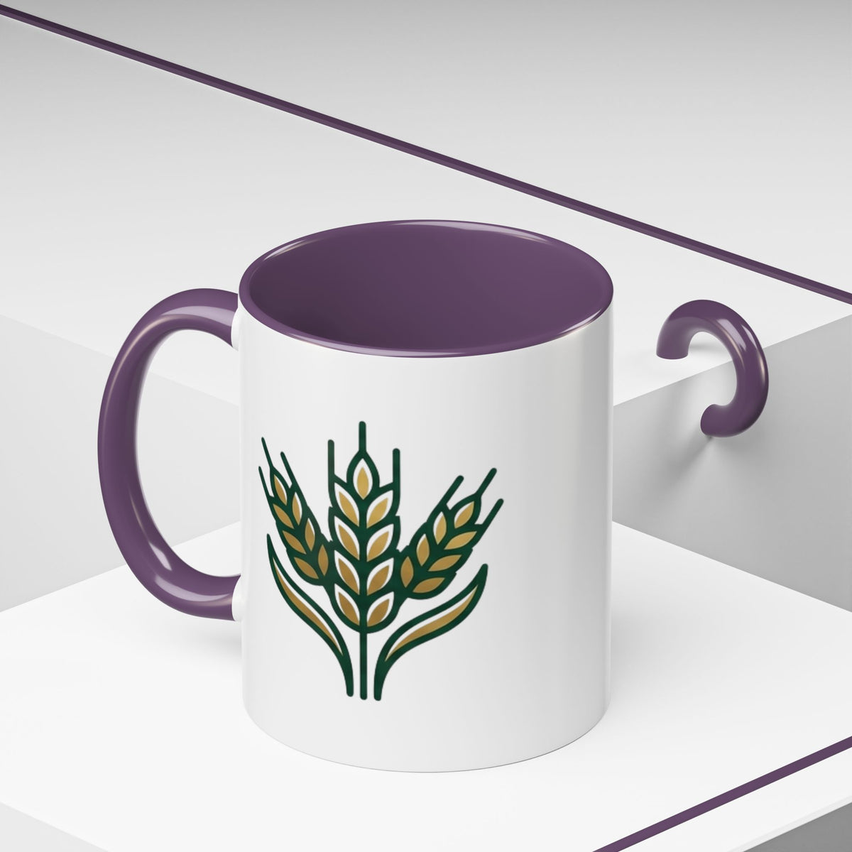 Virgo Zodiac Wheat Ear Accent Coffee Mug – Rustic Farmhouse Tea Cup