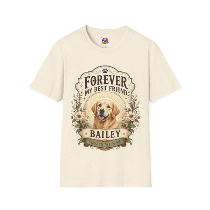 Dog Memorial T-Shirt — "Forever My Best Friend" Personalized Pet Tribute Tee