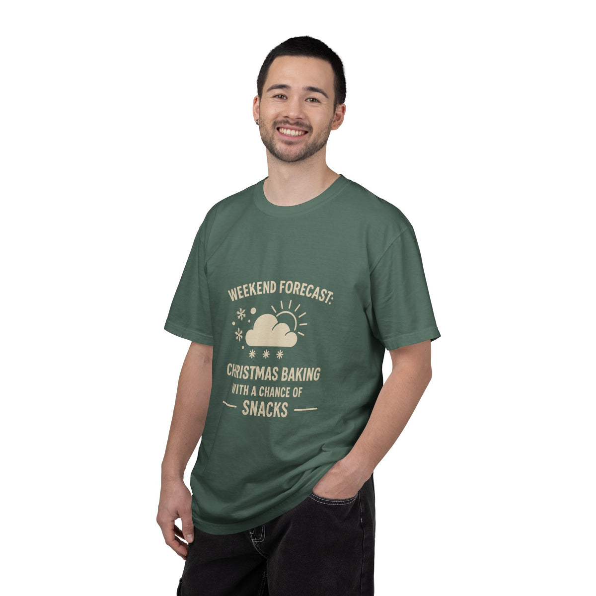 Christmas Baking T-Shirt — "Weekend Forecast: Christmas Baking with a Chance of Snacks"- Trending Now - October 2026